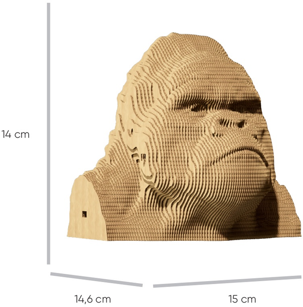 3D пазл-конструктор Cartonic 3D Puzzle Gorilla Горила Картонний (4820191132832) - зображення 3