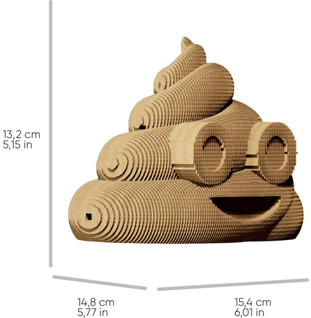3D пазл-конструктор Cartonic 3D Puzzle Poop Какашка Картонний (4820191132863) - зображення 4
