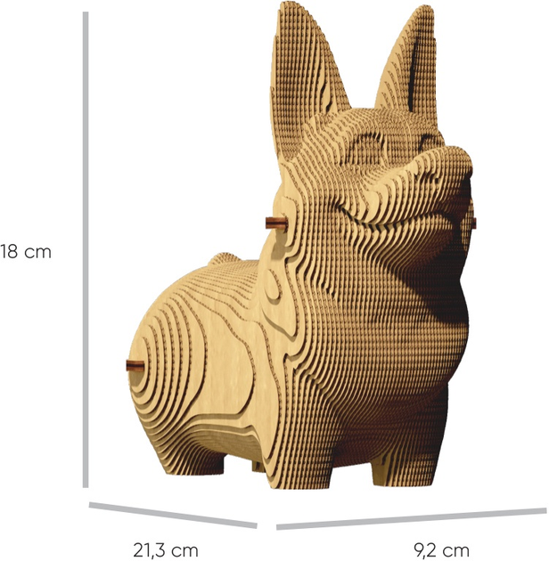 Puzzle 3D - konstruktor Cartonic 3D Puzzle Corgi Kartonowy (4820191132986) - obraz 5
