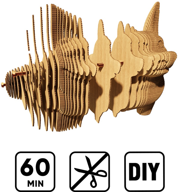 Puzzle 3D - konstruktor Cartonic 3D Puzzle Corgi Kartonowy (4820191132986) - obraz 7