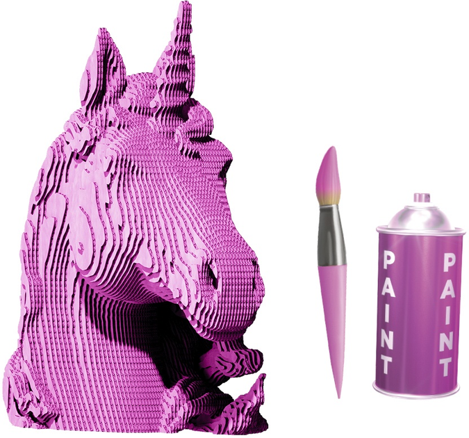3D пазл-конструктор Cartonic 3D Puzzle Unicorn Картонний (4820191133105) - зображення 9