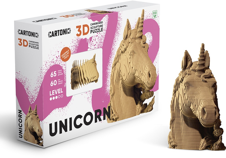 3D пазл-конструктор Cartonic 3D Puzzle Unicorn Картонний (4820191133105) - зображення 11