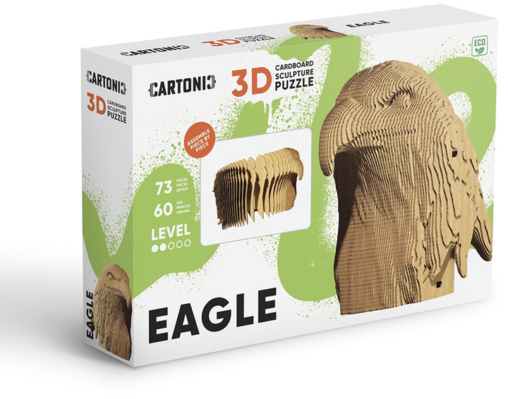 Puzzle 3D - konstruktor Cartonic 3D Puzzle Eagle Orzeł Kartonowy (4820191133129) - obraz 9