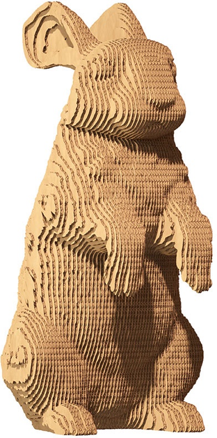 3D пазл-конструктор Cartonic 3D Puzzle Rabbit Кролик Картонний (4820191133242) - зображення 5