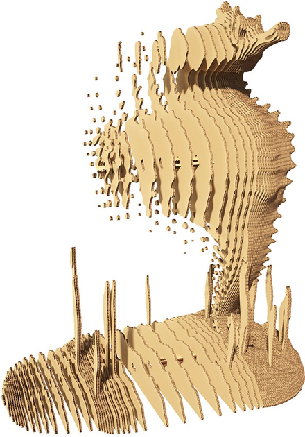 3D пазл-конструктор Cartonic 3D Puzzle Seahorse Морський коник Картонний (4820191133488) - зображення 3