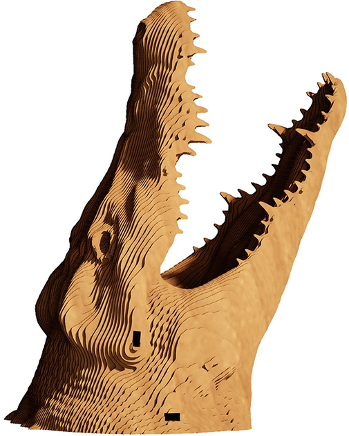 3D пазл-конструктор Cartonic 3D Puzzle Crocodile Крокодил Картонний (4820191133464) - зображення 7