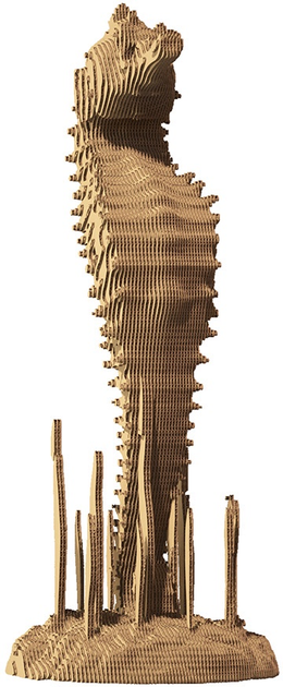 3D пазл-конструктор Cartonic 3D Puzzle Seahorse Морський коник Картонний (4820191133488) - зображення 6
