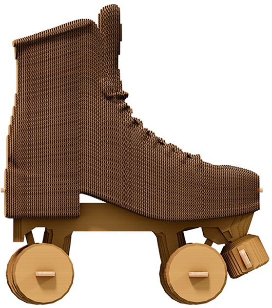 3D пазл-конструктор Cartonic 3D Puzzle Roller skates Роликові ковзани Картонний (4820191133853) - зображення 4