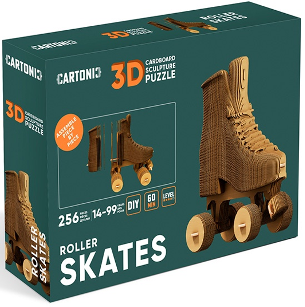 3D пазл-конструктор Cartonic 3D Puzzle Roller skates Роликові ковзани Картонний (4820191133853) - зображення 5