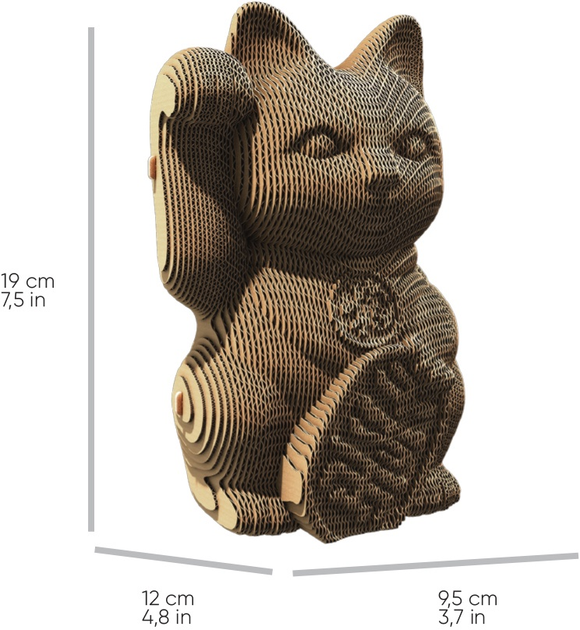 3D пазл-конструктор Cartonic 3D Puzzle Lucky cat Картонний (4820191133884) - зображення 4