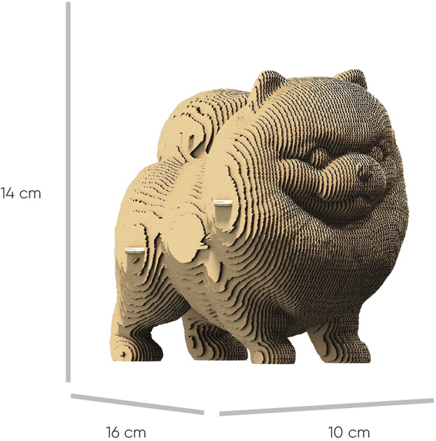 3D пазл-конструктор Cartonic 3D Puzzle Pomeranian spitz Померанський шпіц Картонний (4820191133914) - зображення 6