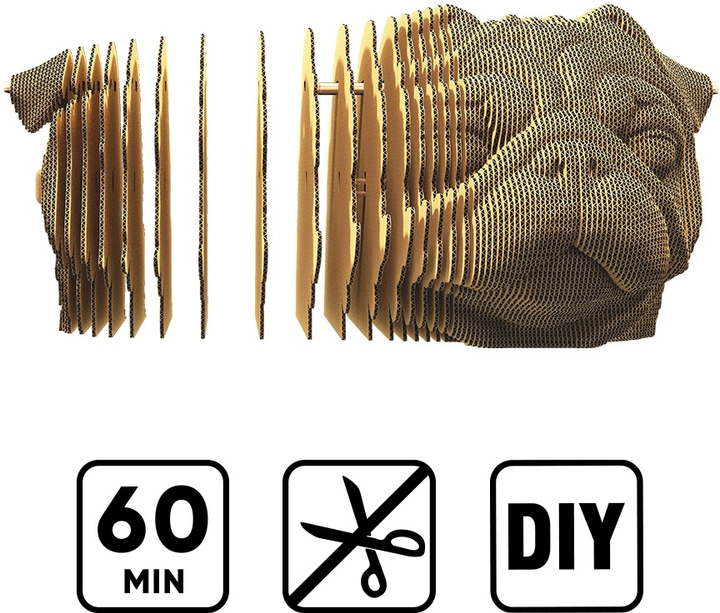 Puzzle 3D - konstruktor Cartonic 3D Puzzle Mops Kartonowy (4820191133907) - obraz 7