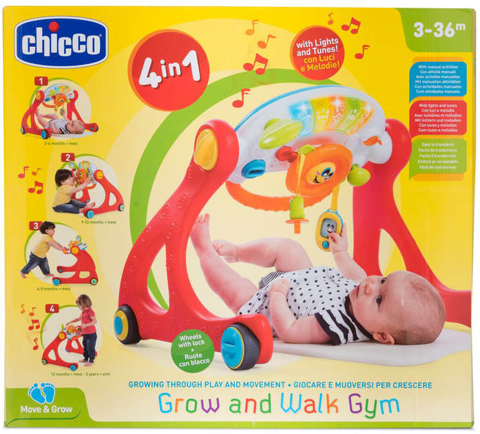 Розвиваючий ігровий центр-ходунки 4 в 1 Chicco Grow and Walk (09335.00) (8058664086825) - зображення 3