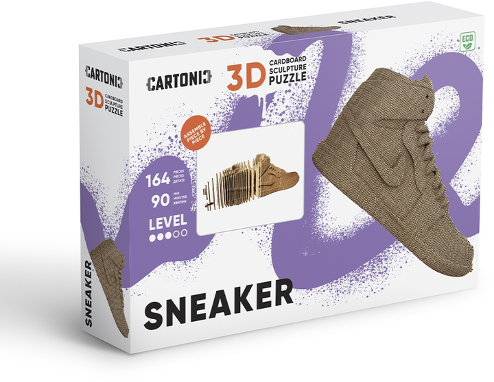 Puzzle 3D - konstruktor Cartonic 3D Puzzle Sneaker Kartonowy (4820191132788) - obraz 9