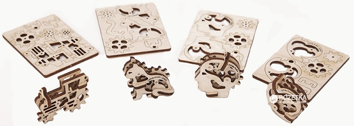 Mechaniczny puzzle 3D Ukrainian Gears Trybiki zestaw 4 szt. (70029) (4820184120587) - obraz 4