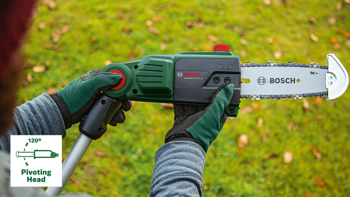 Акумуляторний телескопічний секатор Bosch UniversalChainPole 18 + мастило для бензопил 60 мл + 1 пильний ланцюг 20 см (3165140888110) - зображення 4