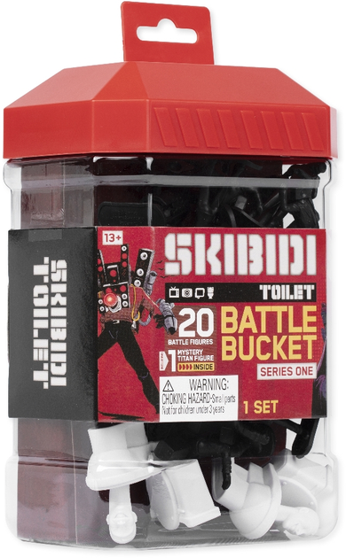 Zestaw kolekcjonerskich figurek Skibidi Toilet Battle Bucket (1350) (810054666974) - obraz 2