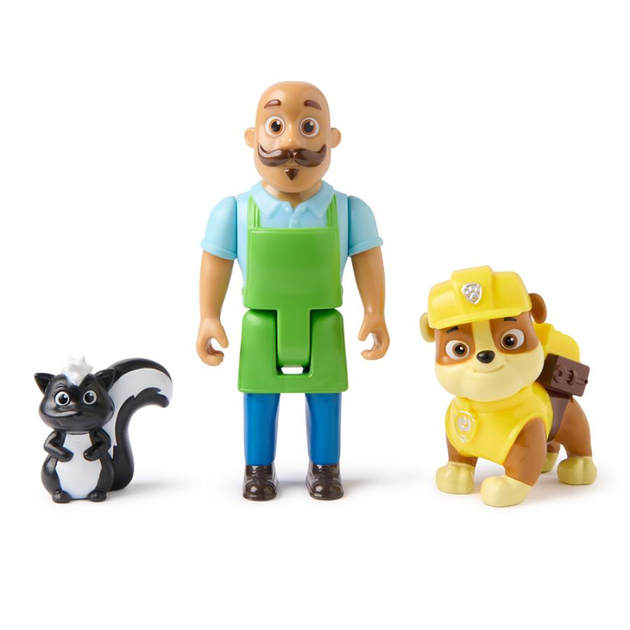 Kolekcjonerskie figurki Paw Patrol Rubble, Mister Porter i Skunks (681147068049) - obraz 2