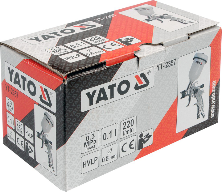 Pistolet do malowania YATO HVLP 0.8 mm (5906083923579) - obraz 2