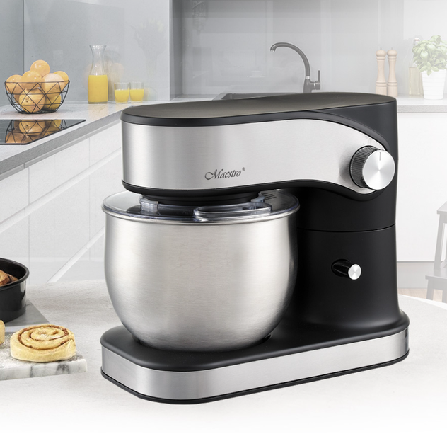 Миксер планетарный Maestro 1200Вт x 3л (MR-557) черно - серебряный - изображение 4