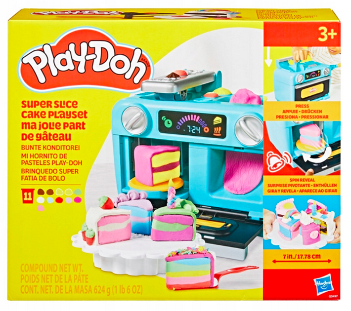 Набір для творчості Hasbro Play-Doh Super Slice Cake G0497 (5010996308528) - зображення 14