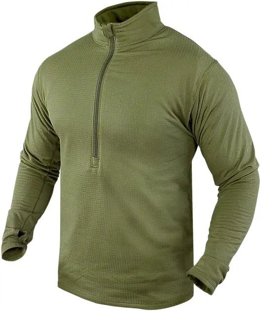 Термокофта Condor-Clothing Base II Zip Pullover M Olive drab - Фото 1 Термокофта Condor-Clothing Base II Zip Pullover M Olive drab - изображение 1