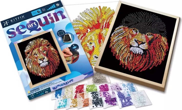 Zestaw dla kreatywności Sequin Art Blue Premium Kitfix Lion (5905935810647) - obraz 2