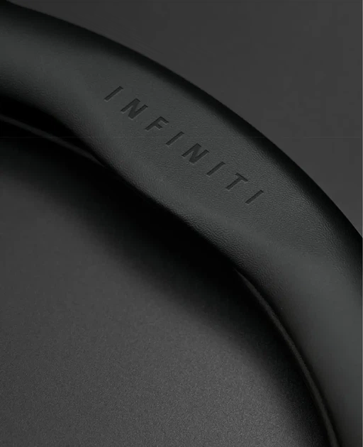 Кожаный чехол на руль Infiniti Sport Brend (37-39см),черный с вставкой с углеволокна - изображение 4