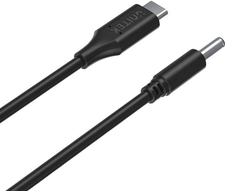 Кабель Unitek USB-C - DC Jack 4.5 x 3.0 мм для Dell 65W 1.8 м Black (C14120BK-1.8M) - зображення 1