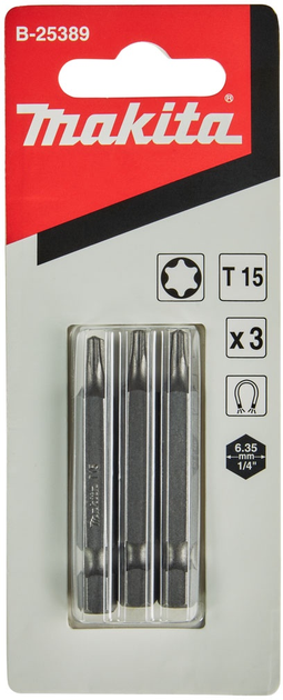 Zestaw bitów Makita T15 x 50 mm 3 szt (0088381409551) - obraz 1