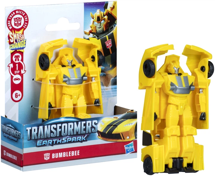 Іграшка-трансформер Hasbro Transformers. Нова іскра EarthSpark 1-Step Smash Changers Бамблбі (Bumblebee) 10 см (G0742_G0996) - зображення 4