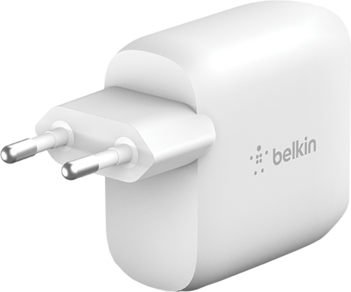 Мережевий зарядний пристрій Belkin Dual USB-A Wall Charger 24W White (WCB002VFWH) - зображення 2