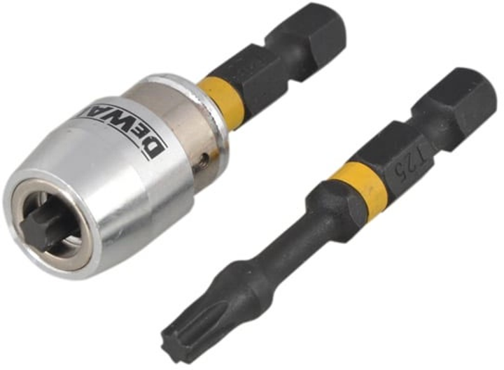 Набір біт DeWalt 2 x T25 50 мм + тримач DT70538T-QZ (5035048088524) - зображення 1