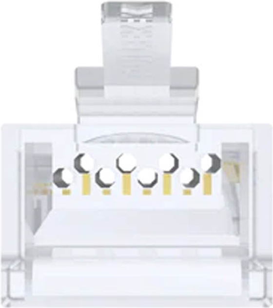 Wtyk modularny Unitek Pass-Through RJ45 Cat 6 100 szt (OT1091ATP01) - obraz 3