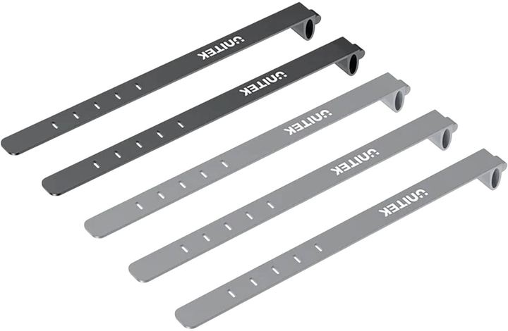 Opaski zaciskowe Unitek FlexiTie 5 szt Space Grey/ Black (OT1095A03) - obraz 2