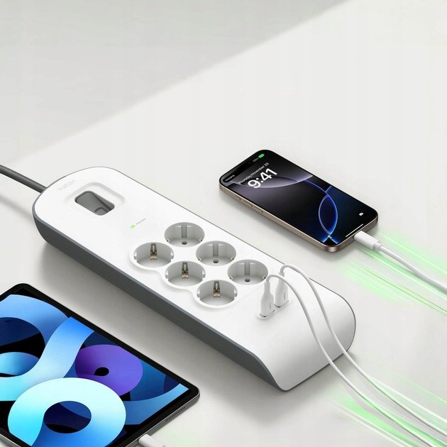 Мережевий фільтр Belkin Surge Protectors 6 розеток (BSV604VF2M-V2) - зображення 6