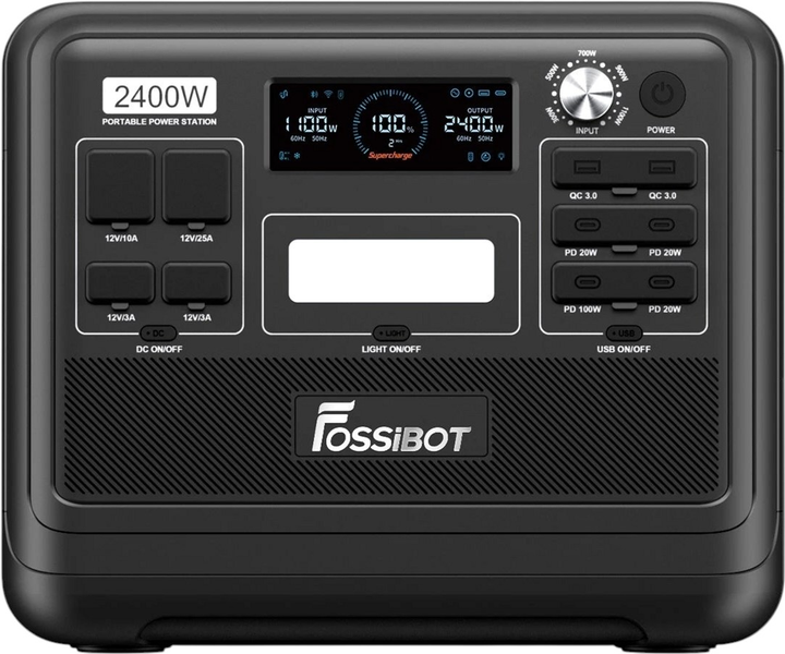 Stacja ładowania Fossibot F2400 / 2400W / 2048 Wh / LiFePO4 Black (6976133247671) - obraz 1