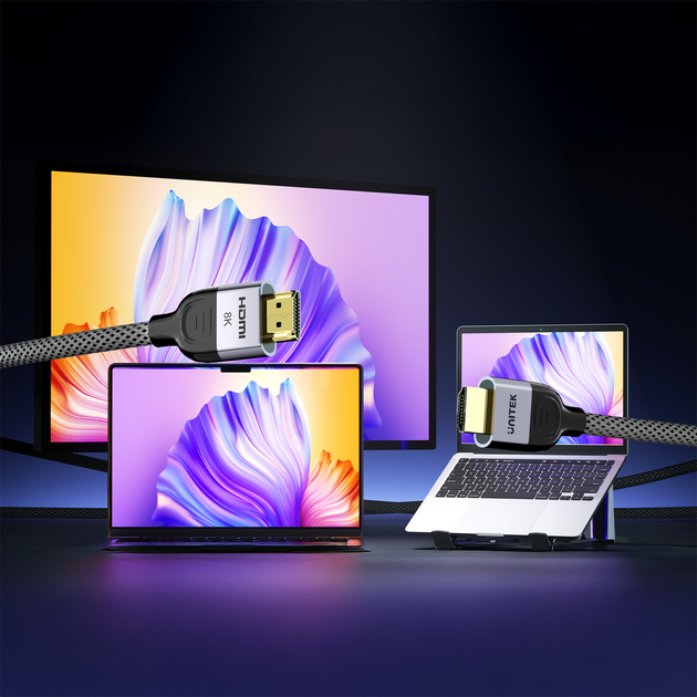 Kabel Unitek LUX HDMI - HDMI 2.1 8K 8 m Black (C11093RGY01-8M) - obraz 5