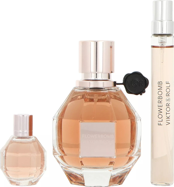 Набір для жінок Viktor and Rolf Flowerbomb Парфумована вода 50 мл + Мініатюра Парфумована вода 10 мл + Мініатюра Парфумована вода 7 мл (3614274141108) - зображення 2