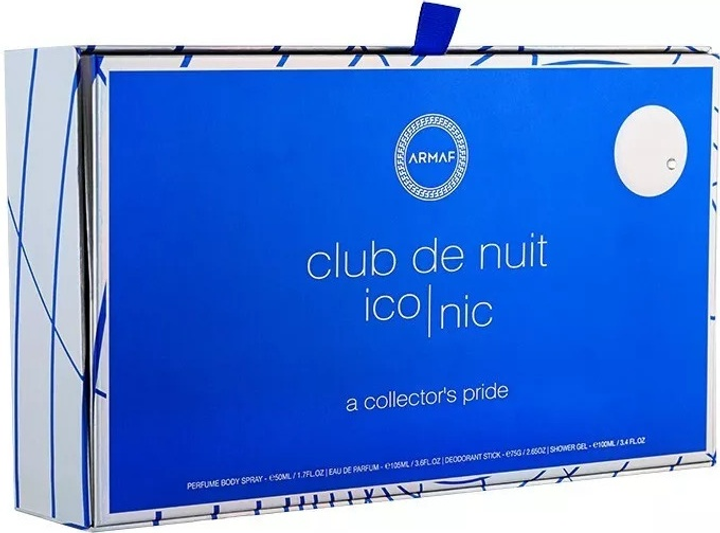 Набір для чоловіків Armaf Club De Nuit Iconic Парфумована вода 105 мл + Спрей для тіла 50 мл + Дезодорант-стік 75 г + Гель для душу 100 мл (6294015175387) - зображення 3