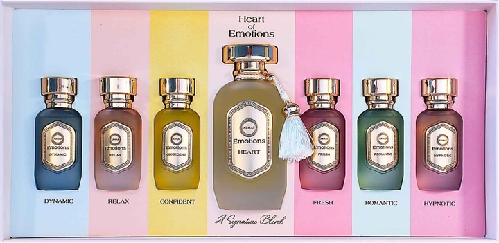 Набір унісекс Armaf Emotions Collection: Heart Парфумована вода 100 мл + Мініатюра Парфумована вода 6 x 15 мл (6294015196405) - зображення 3
