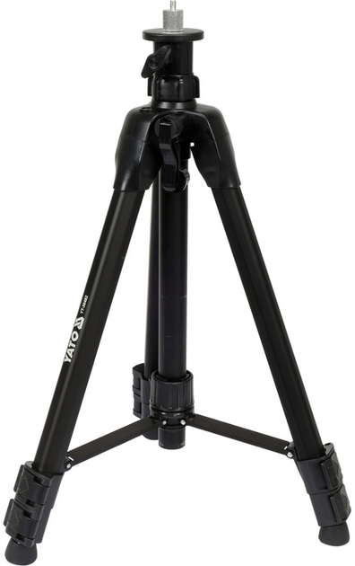 Штатив тринога YATO PREMIUM 3 секціі, різьбове кріплення 1/4" 20UNC і 5/8" 18UNF, 61-150 cм (YT-30483) - зображення 1