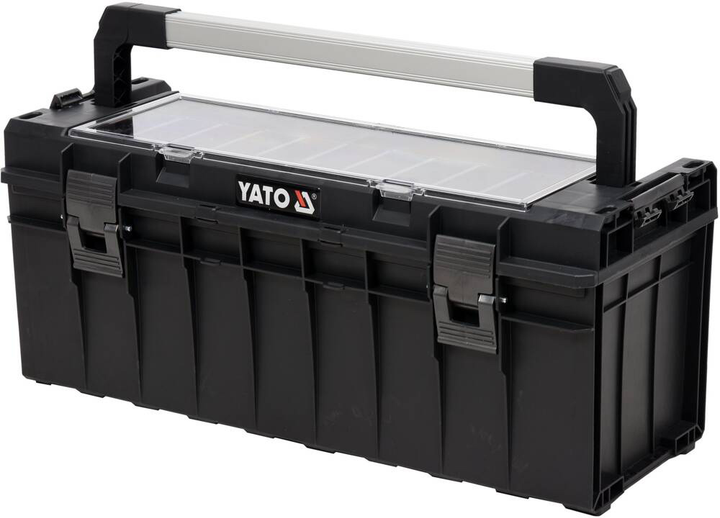 Ящик для інструментів YATO пластиковий з органайзером 9 комірок 650х270х272 мм (YT-09184) - зображення 1