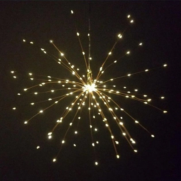 Світлодіодна гірлянда "Феєрверк", 500 LED, теплий білий, 5 пучків, 8 режимів - зображення 4