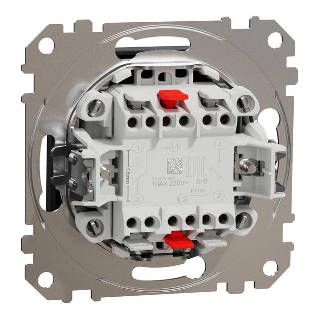 Переключатель двухклавишный Schneider Electric Sedna Design чёрный SDD114108 - Фото 7 Переключатель двухклавишный Schneider Electric Sedna Design чёрный SDD114108 - изображение 7