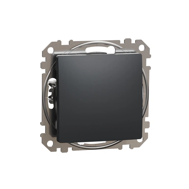 Кнопочный переключатель одноклавишный Schneider Electric Sedna Design чёрный SDD114116 - Фото 1 Кнопочный переключатель одноклавишный Schneider Electric Sedna Design чёрный SDD114116 - изображение 1