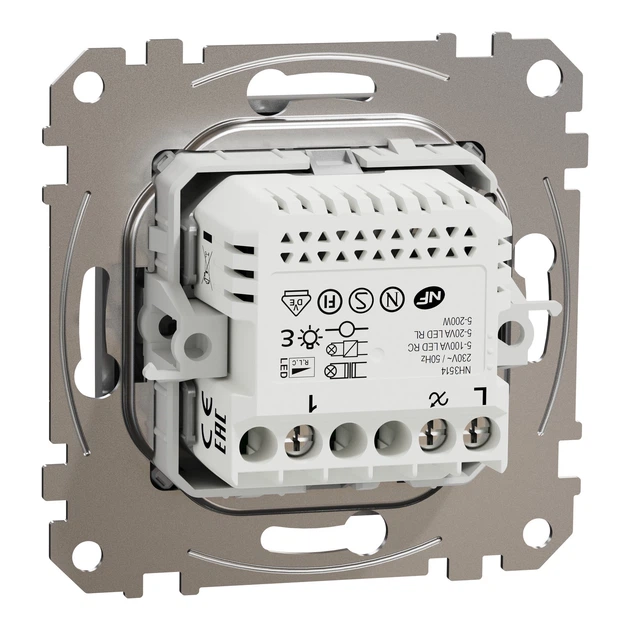Светорегулятор поворотный Schneider Electric Sedna Design 200 Вт алюминий SDD113502 - Фото 7 Светорегулятор поворотный Schneider Electric Sedna Design 200 Вт алюминий SDD113502 - изображение 7