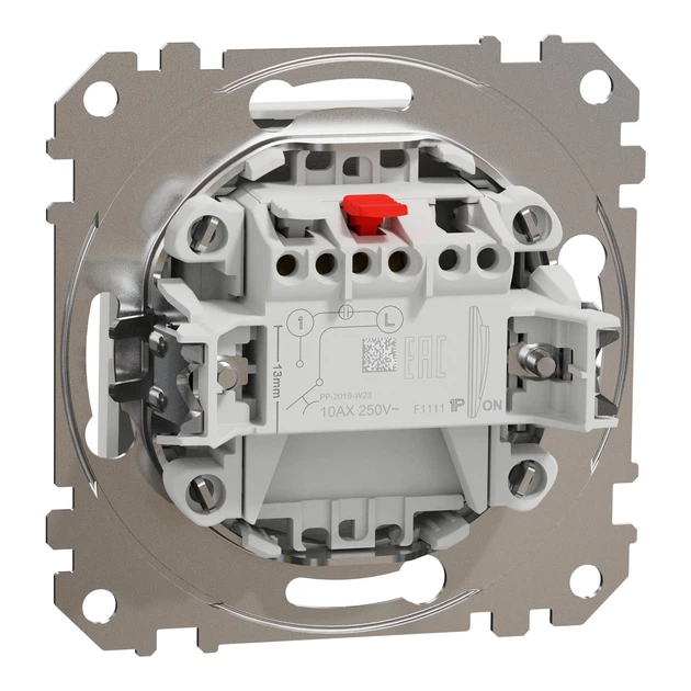 Кнопочный выключатель одноклавишный Schneider Electric Sedna Design белый SDD111111 - изображение 7
