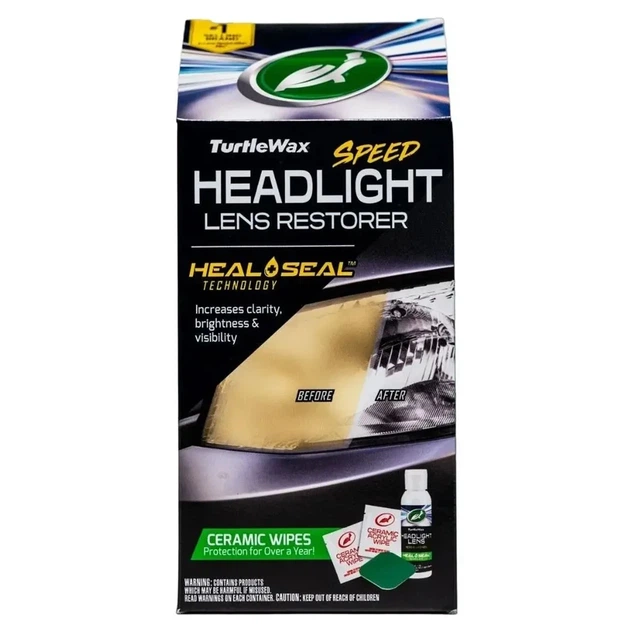 Набір для полірування фар TURTLE WAX Headlight Lens Restorer Kit розчин з аплікатором (51768) - зображення 2