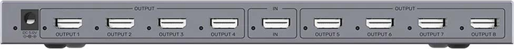 Przełącznik signału Unitek HDMI 1 IN-8 Out 4K Space Grey (V1132A01-EU) - obraz 2